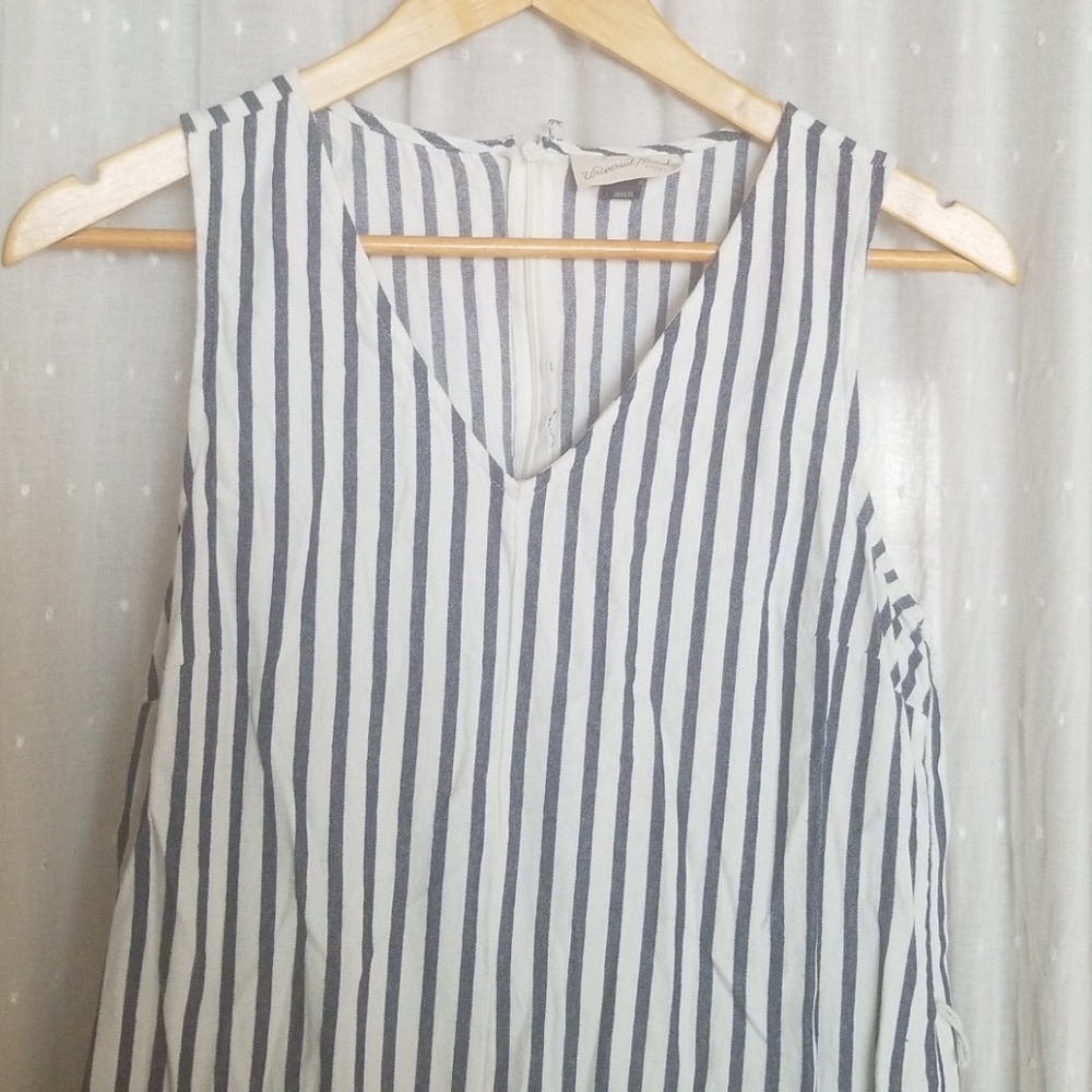 Striped linen jumpsuit